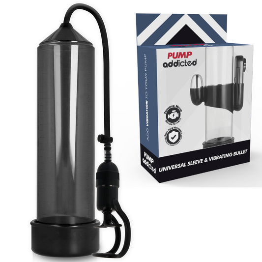 PUMP ADDICTED - BOMBA ERECCIÓN RX5 NEGRO CON VIBRADOR PUMP ADDICTED