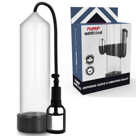 PUMP ADDICTED - BOMBA ERECCIÓN RX7 TRANSPARENTE CON VIBRADOR PUMP ADDICTED