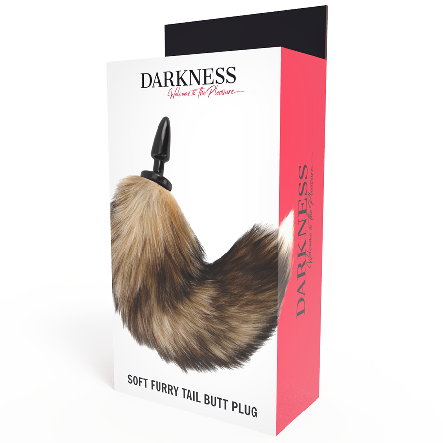 DARKNESS - COLA NATURAL CON PLUG ANAL SILICONA 10 CM DARKNESS ANAL