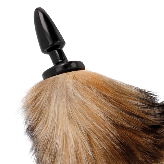 DARKNESS - COLA NATURAL CON PLUG ANAL SILICONA 10 CM DARKNESS ANAL