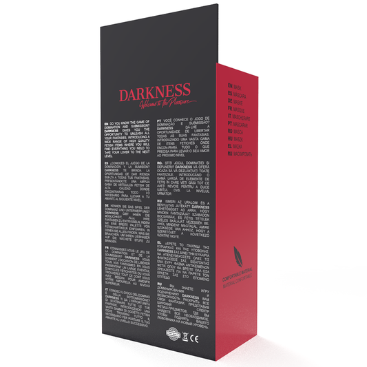 DARKNESS - MÁSCARA ANTIFAZ NEGRO RECTO DARKNESS BONDAGE