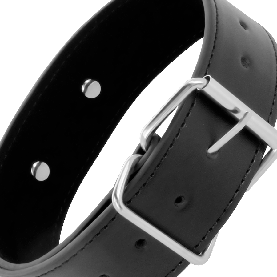 DARKNESS - COLLAR DE POSTURA CON CADENA LEATHER DARKNESS BONDAGE