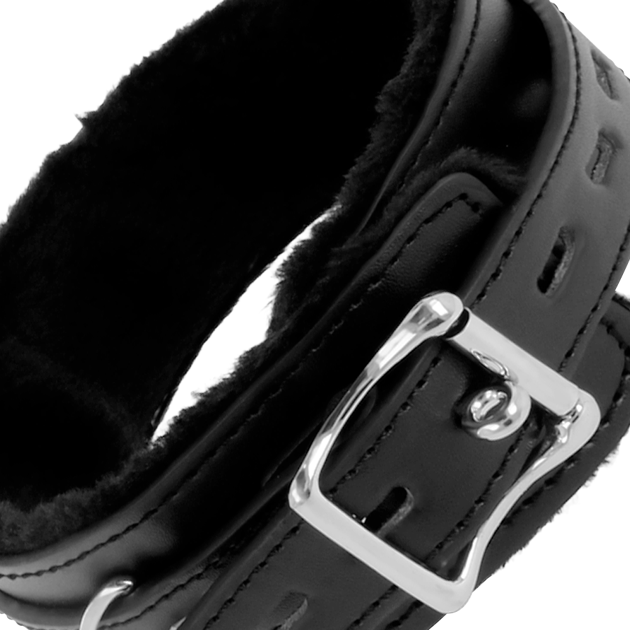 DARKNESS - COLLAR CONFORTABLE DE POSTURA CON CADENA LEATHER DARKNESS BONDAGE