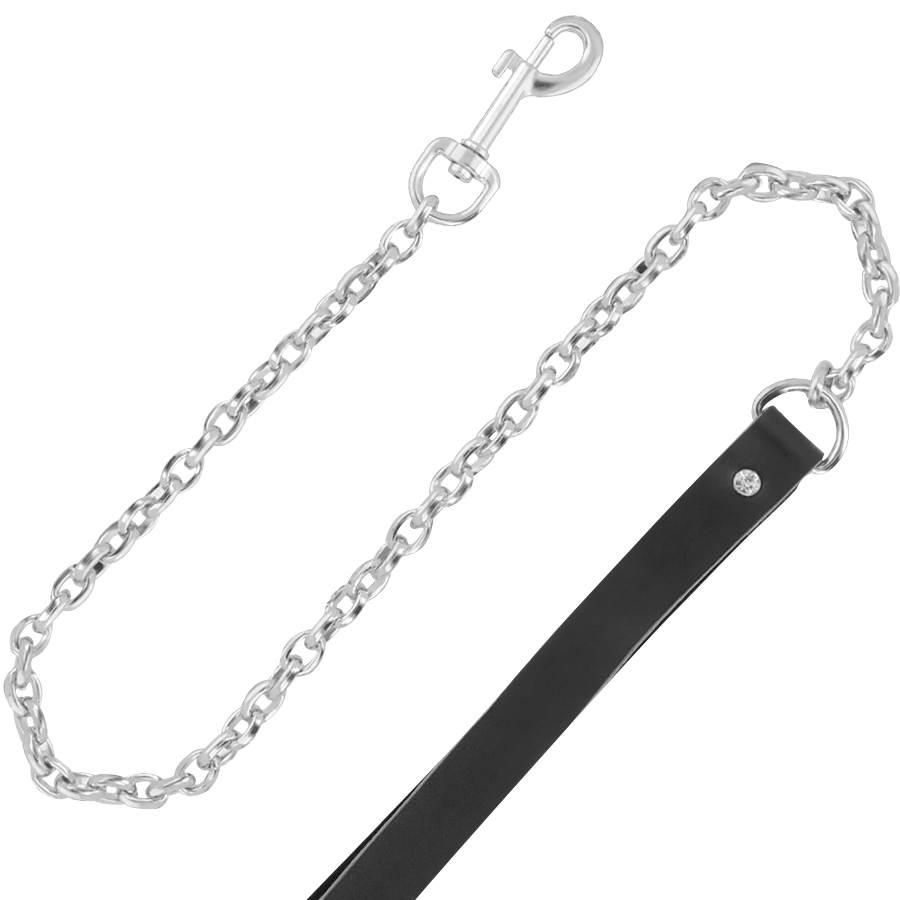 DARKNESS - COLLAR LEATHER CON CORREA ALTA CALIDAD DARKNESS BONDAGE