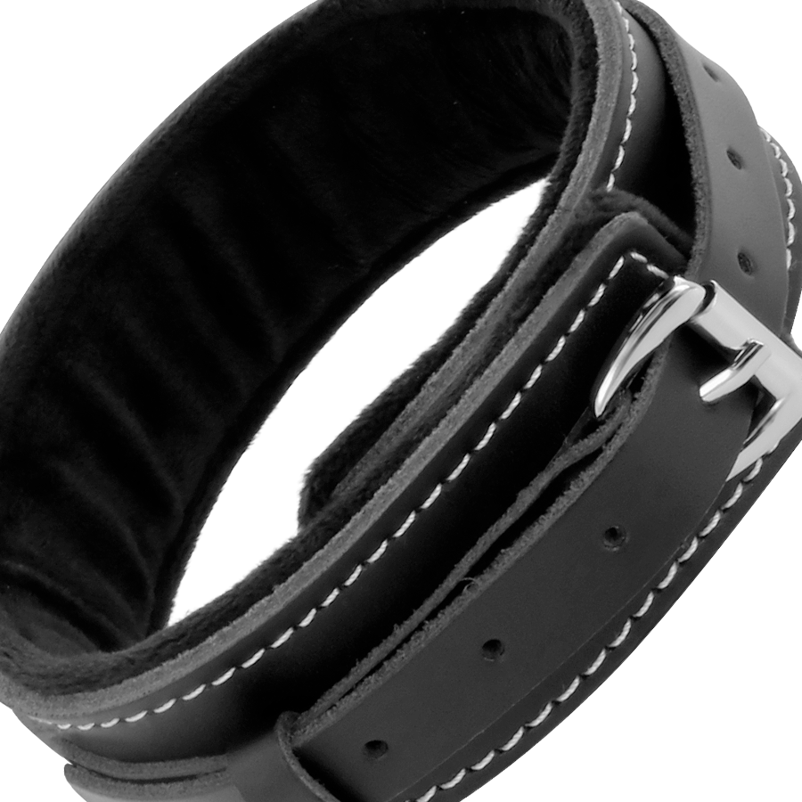 DARKNESS - COLLAR LEATHER CON CORREA ALTA CALIDAD DARKNESS BONDAGE