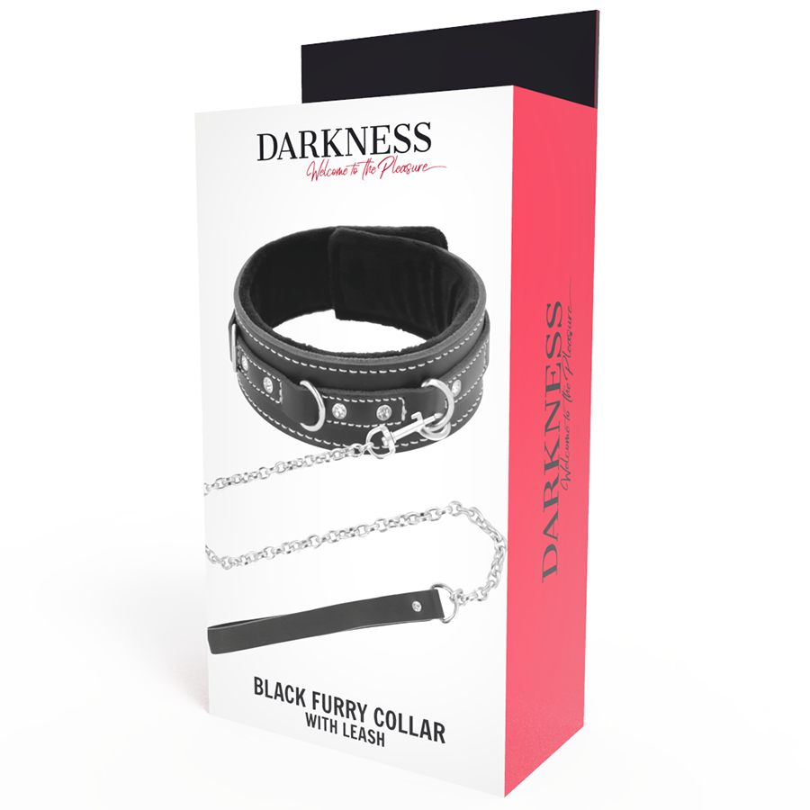 DARKNESS - COLLAR LEATHER CON CORREA ALTA CALIDAD DARKNESS BONDAGE