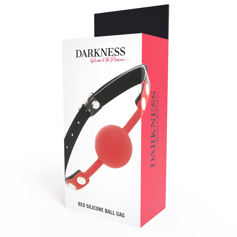 DARKNESS - MORDAZA  SILICONA ROJO DARKNESS BONDAGE