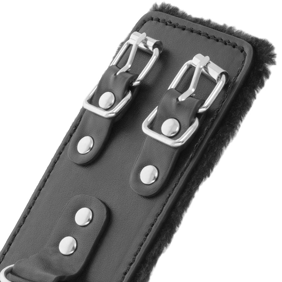 DARKNESS - ESPOSAS CUERO CON FORRO AJUSTABLES NEGRO DARKNESS BONDAGE