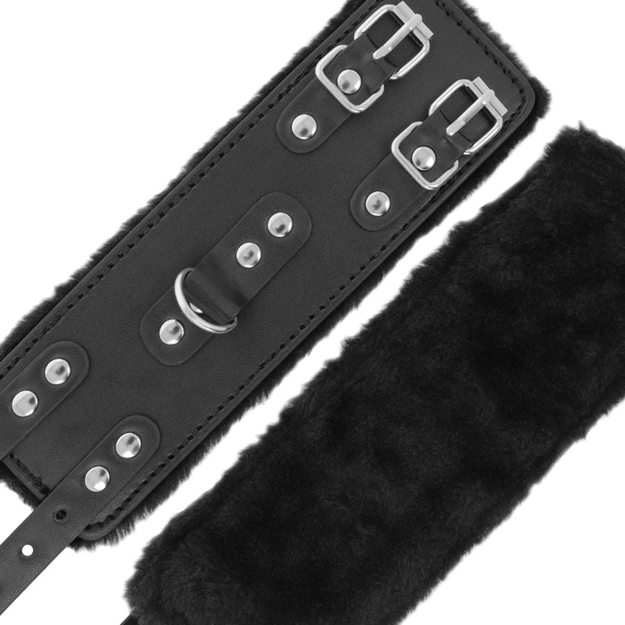 DARKNESS - ESPOSAS CUERO CON FORRO AJUSTABLES NEGRO DARKNESS BONDAGE