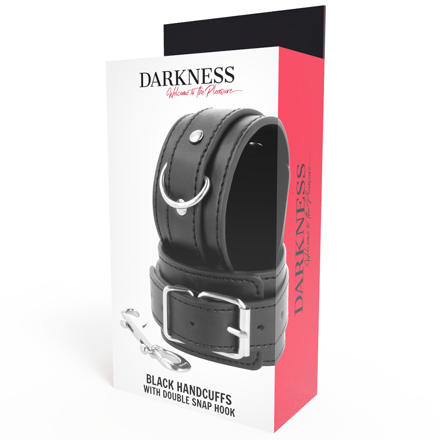 DARKNESS - ESPOSAS AJUSTABLES NEGRO CON DOBLE CINTA REFUERZO DARKNESS BONDAGE