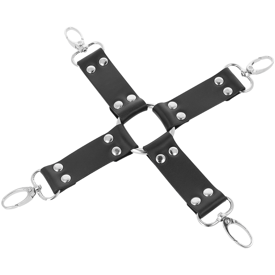 DARKNESS - ESPOSAS DE CUERO PARA PIES Y MANOS NEGRO DARKNESS BONDAGE