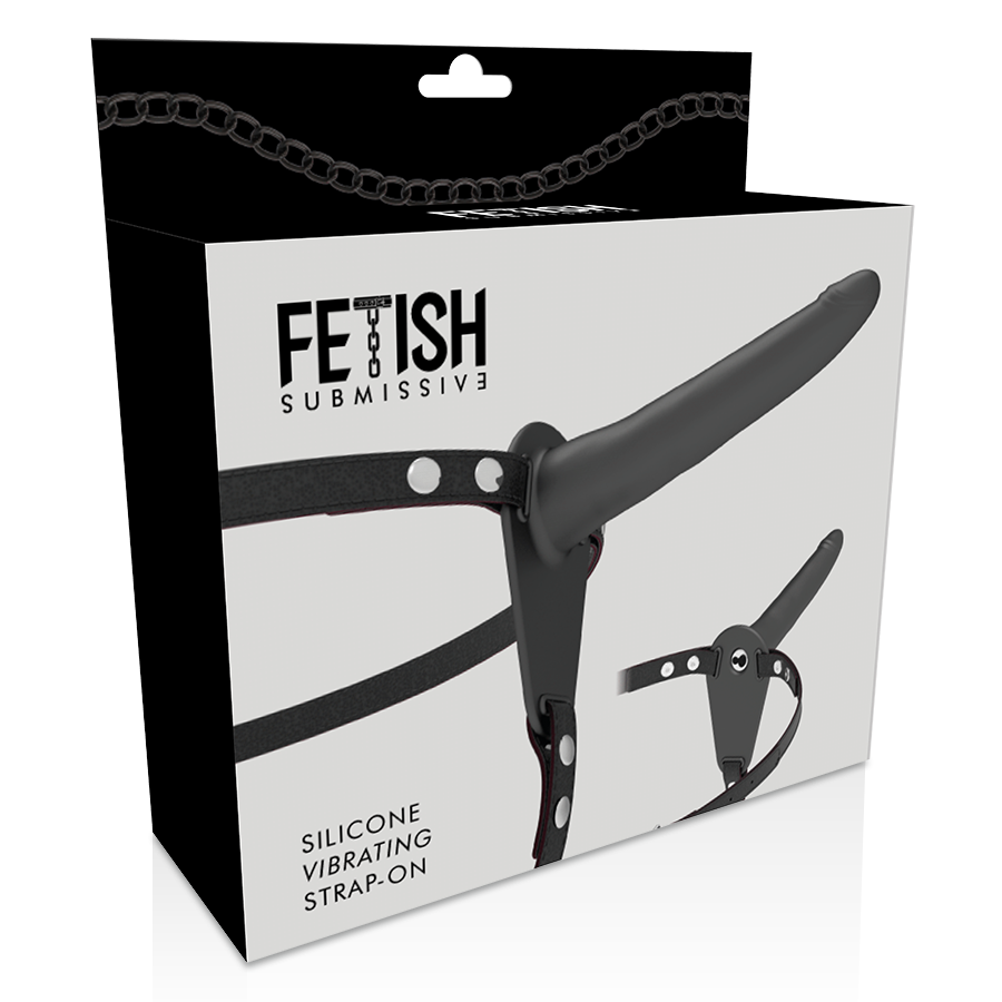 FETISH SUBMISSIVE HARNESS - VIBRADOR SILICONA NEGRO 15 CM FETISH SUBMISSIVE HARNESS