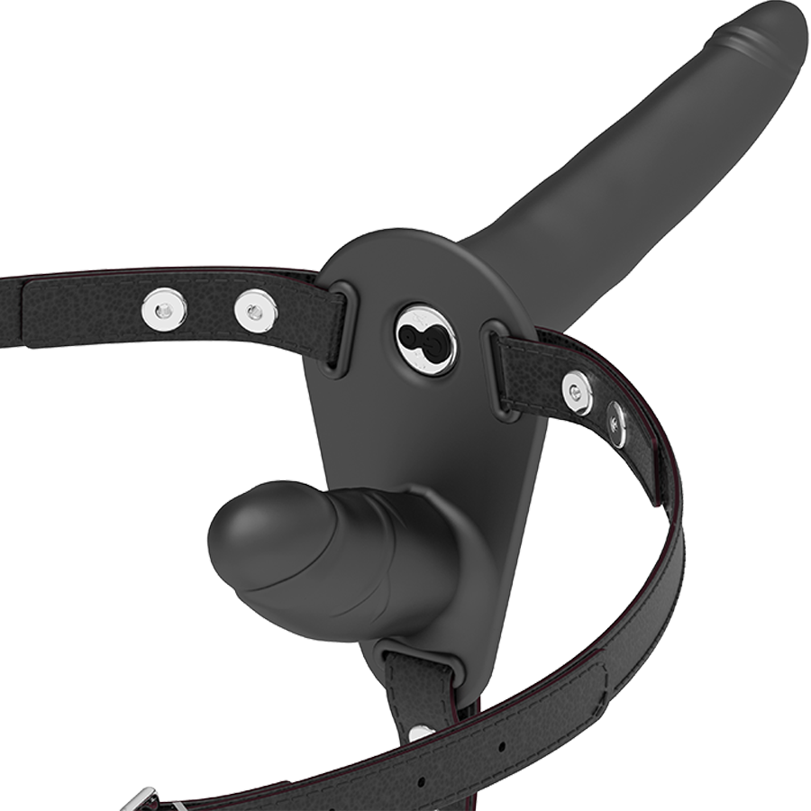 FETISH SUBMISSIVE HARNESS - DOBLE PENETRACIÓN VIBRADOR NEGRO FETISH SUBMISSIVE HARNESS