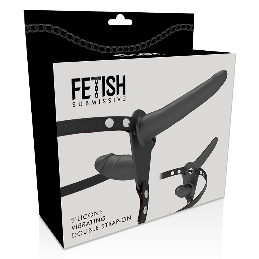 FETISH SUBMISSIVE HARNESS - DOBLE PENETRACIÓN VIBRADOR NEGRO FETISH SUBMISSIVE HARNESS