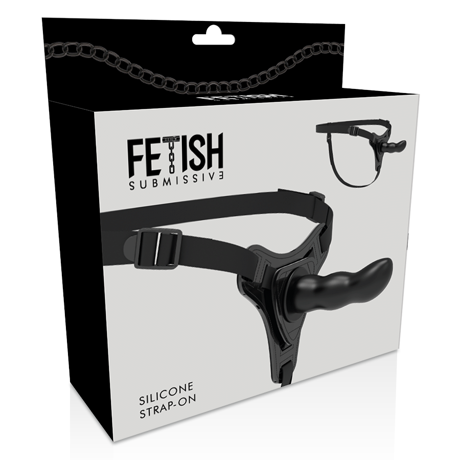 FETISH SUBMISSIVE HARNESS - SILICONA NEGRO G-SPOT 16 CM FETISH SUBMISSIVE HARNESS