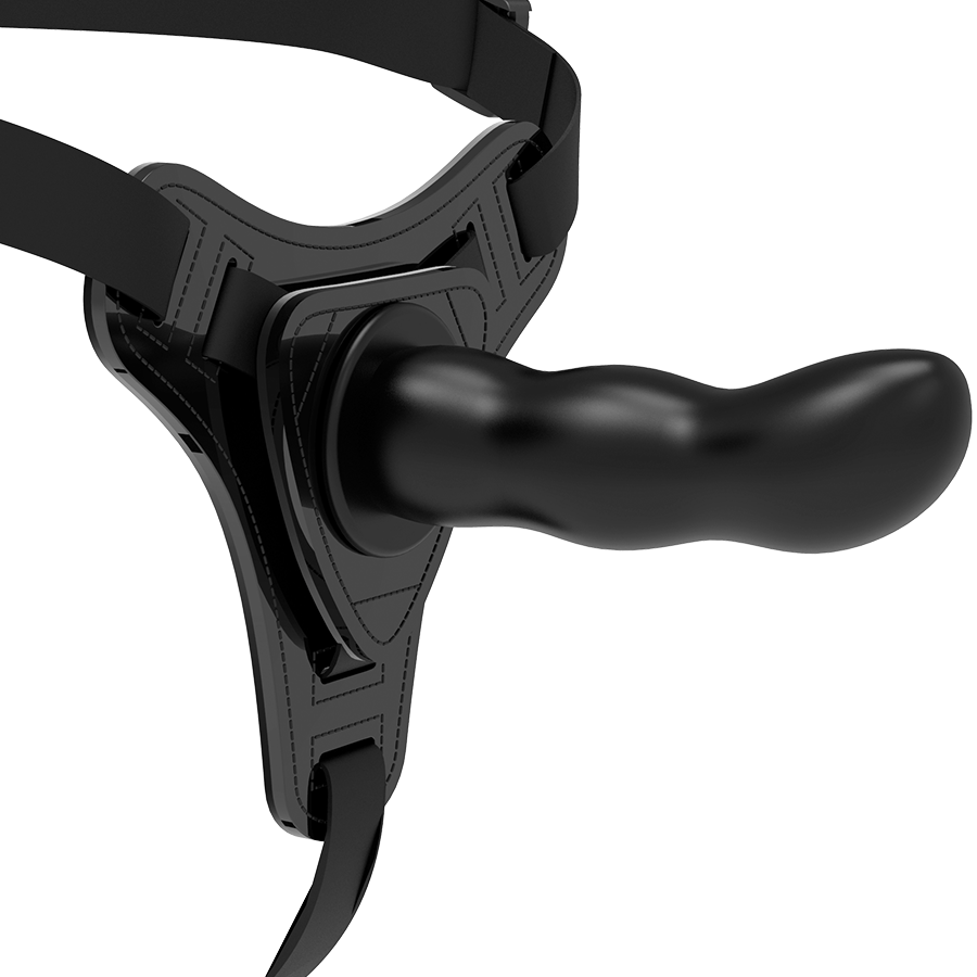 FETISH SUBMISSIVE HARNESS - SILICONA NEGRO G-SPOT 16 CM FETISH SUBMISSIVE HARNESS