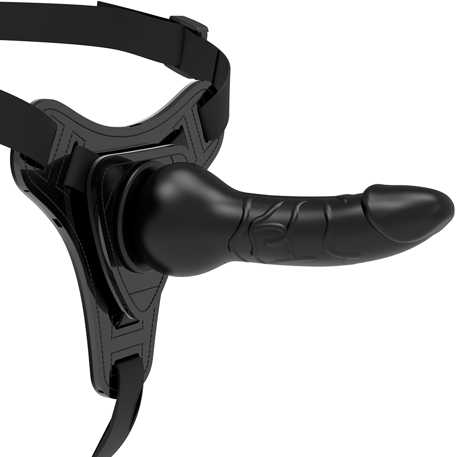 FETISH SUBMISSIVE HARNESS - SILICONA NEGRO REALISTIC 16 CM FETISH SUBMISSIVE HARNESS