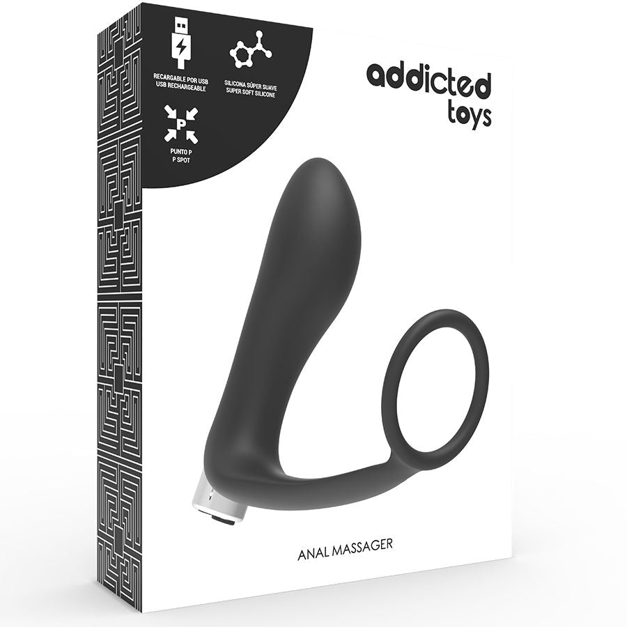 ADDICTED TOYS - VIBRADOR PROSTÁTICO RECARGABLE MODEL 1 - NEGRO ADDICTED TOYS