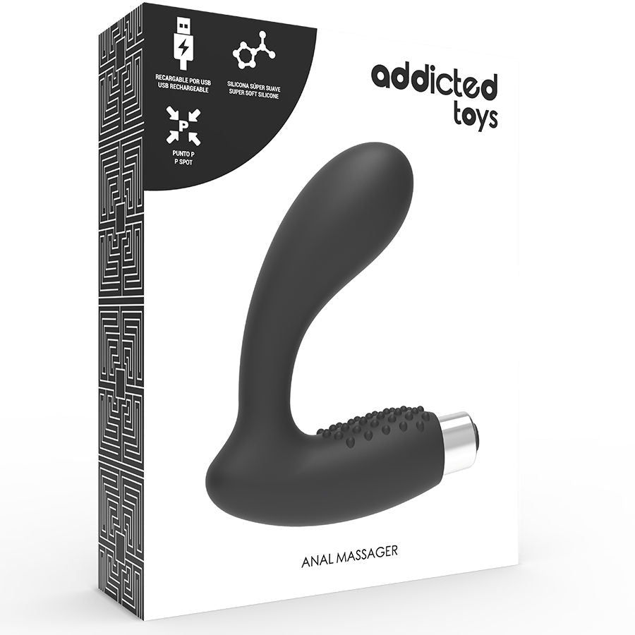 ADDICTED TOYS - VIBRADOR PROSTÁTICO RECARGABLE MODEL 5 - NEGRO ADDICTED TOYS