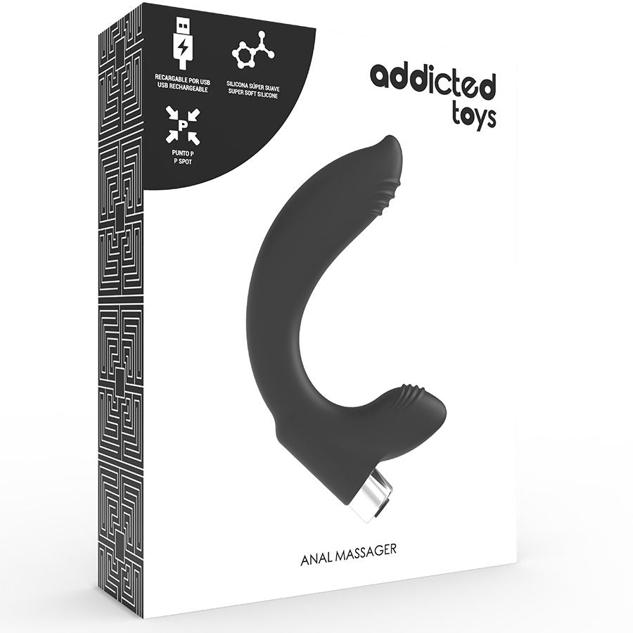 ADDICTED TOYS - VIBRADOR PROSTÁTICO RECARGABLE MODEL 7 - NEGRO ADDICTED TOYS