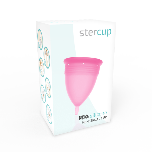 STERCUP - COPA MENSTRUAL FDA SILICONA ROSA - TALLA L STERCUP