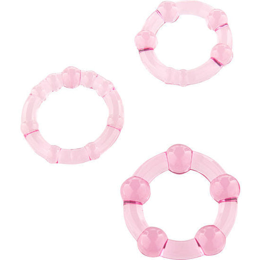 SEVEN CREATIONS - JUEGO TRES ANILLOS PENE ROSA SEVEN CREATIONS