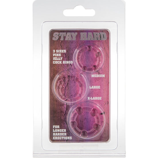 SEVEN CREATIONS - JUEGO TRES ANILLOS PENE ROSA SEVEN CREATIONS