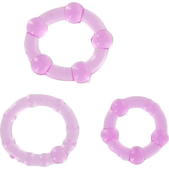 SEVEN CREATIONS - JUEGO TRES ANILLOS PENE LILA SEVEN CREATIONS