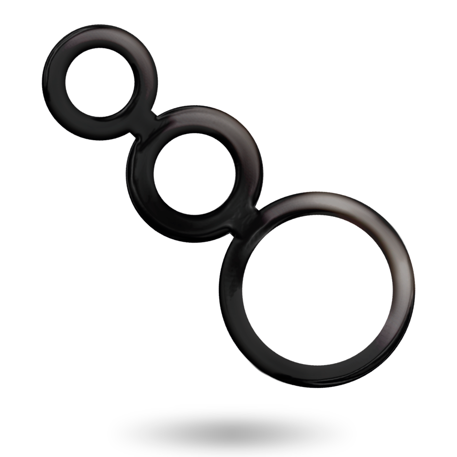 ADDICTED TOYS - SET ANILLOS PENE Y TESTICULOS - AHUMADO ADDICTED TOYS