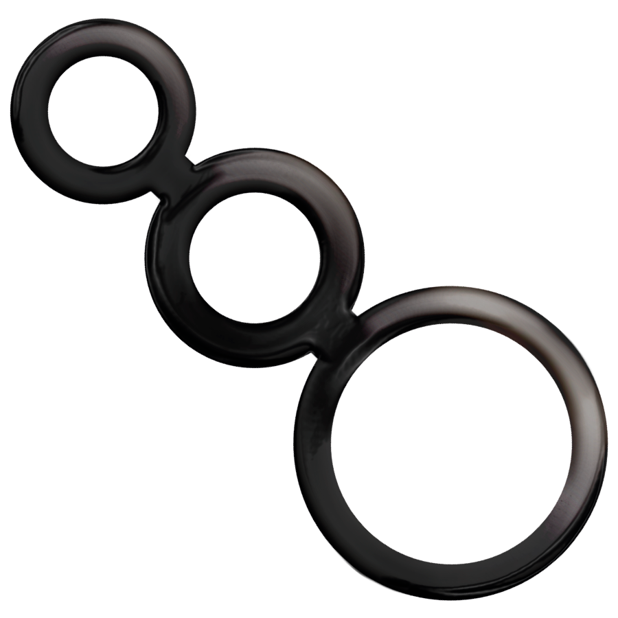 ADDICTED TOYS - SET ANILLOS PENE Y TESTICULOS - AHUMADO ADDICTED TOYS