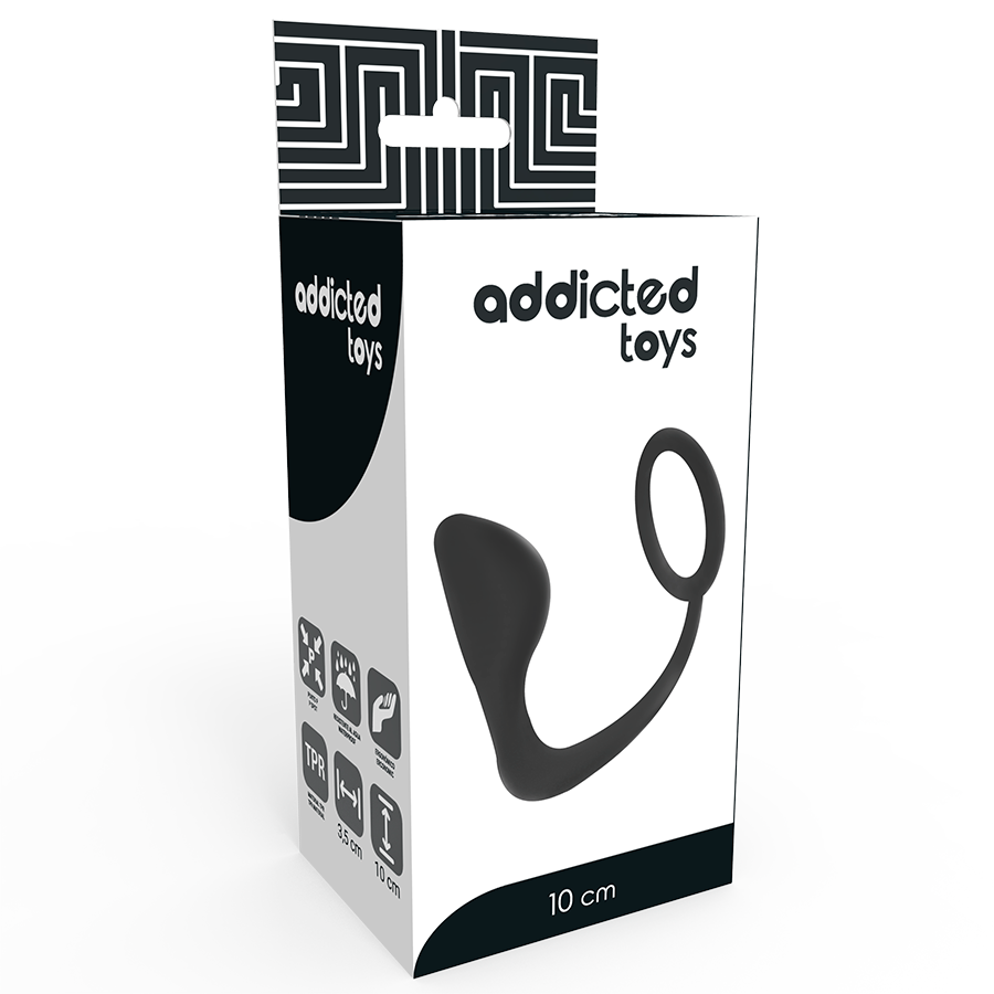 ADDICTED TOYS - PLUG ANAL CON ANILLO PENE NEGRO ADDICTED TOYS