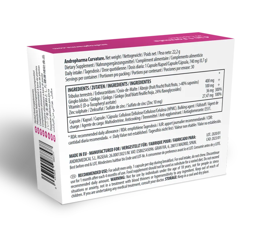 ANDROPHARMA - CURVATURE TRATAMIENTO PEYRONIE ANDRO MEDICAL