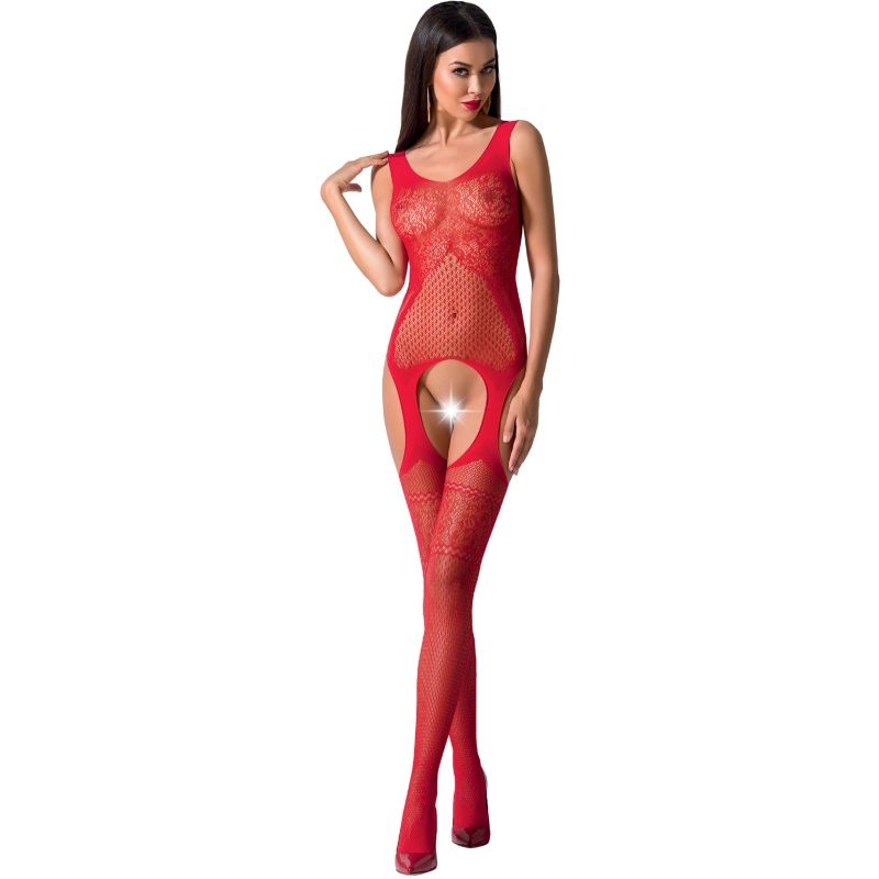 PASSION - WOMAN BS061 BODYSTOCKING ROJO TALLA UNICA PASSION WOMAN