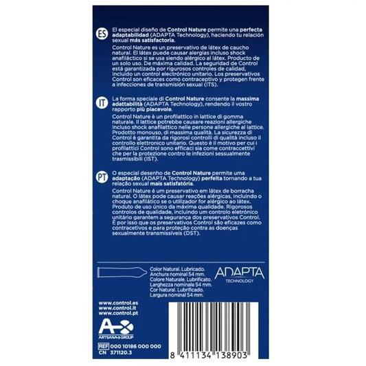 CONTROL - NATURE PRESERVATIVOS 12 UNIDADES CONTROL CONDOMS