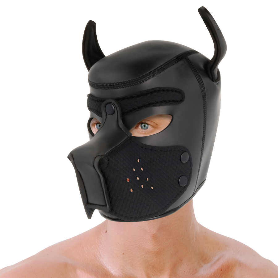 DARKNESS - MÁSCARA PERRO DE NEOPRENO CON HOCICO EXTRAÍBLE L DARKNESS BONDAGE