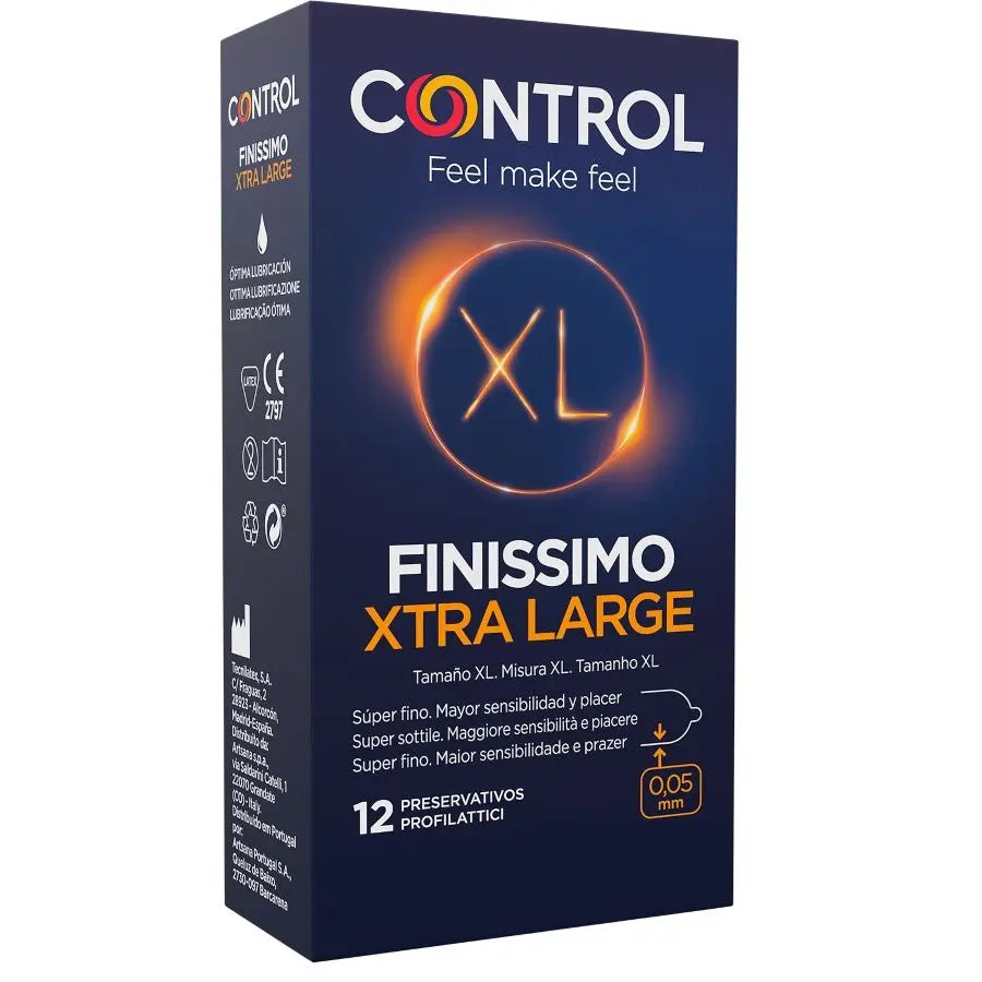 CONTROL - FINISSIMO XL PRESERVATIVOS 12 UNIDADES CONTROL CONDOMS