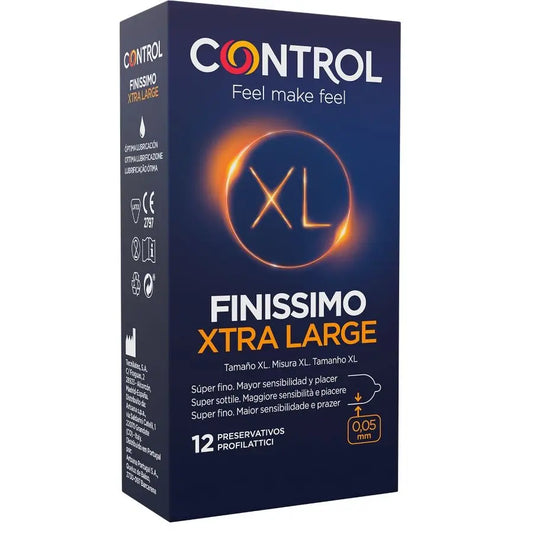CONTROL - FINISSIMO XL PRESERVATIVOS 12 UNIDADES CONTROL CONDOMS