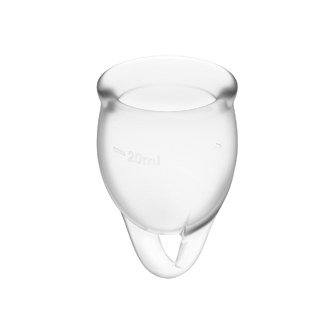SATISFYER - FEEL CONFIDENT KIT COPA MENSTRUAL TRANSPARENTE 15 + 20 ML SATISFYER MENSTRUAL CUPS