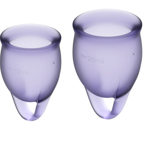 SATISFYER - FEEL CONFIDENT KIT COPA MENSTRUAL LILA 15 + 20 ML SATISFYER MENSTRUAL CUPS