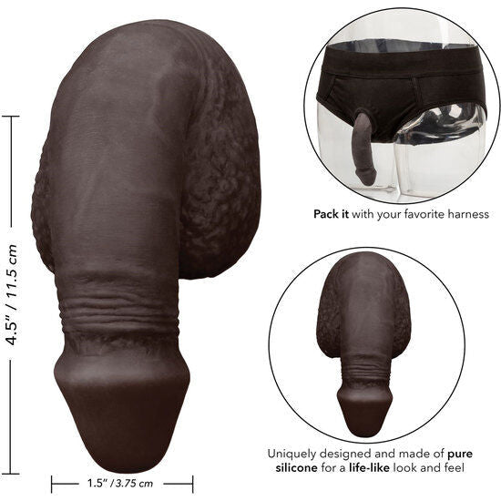 CALEXOTICS - PACKING PENIS PENE DE SILICONA 12.75CM NEGRO CALEXOTICS