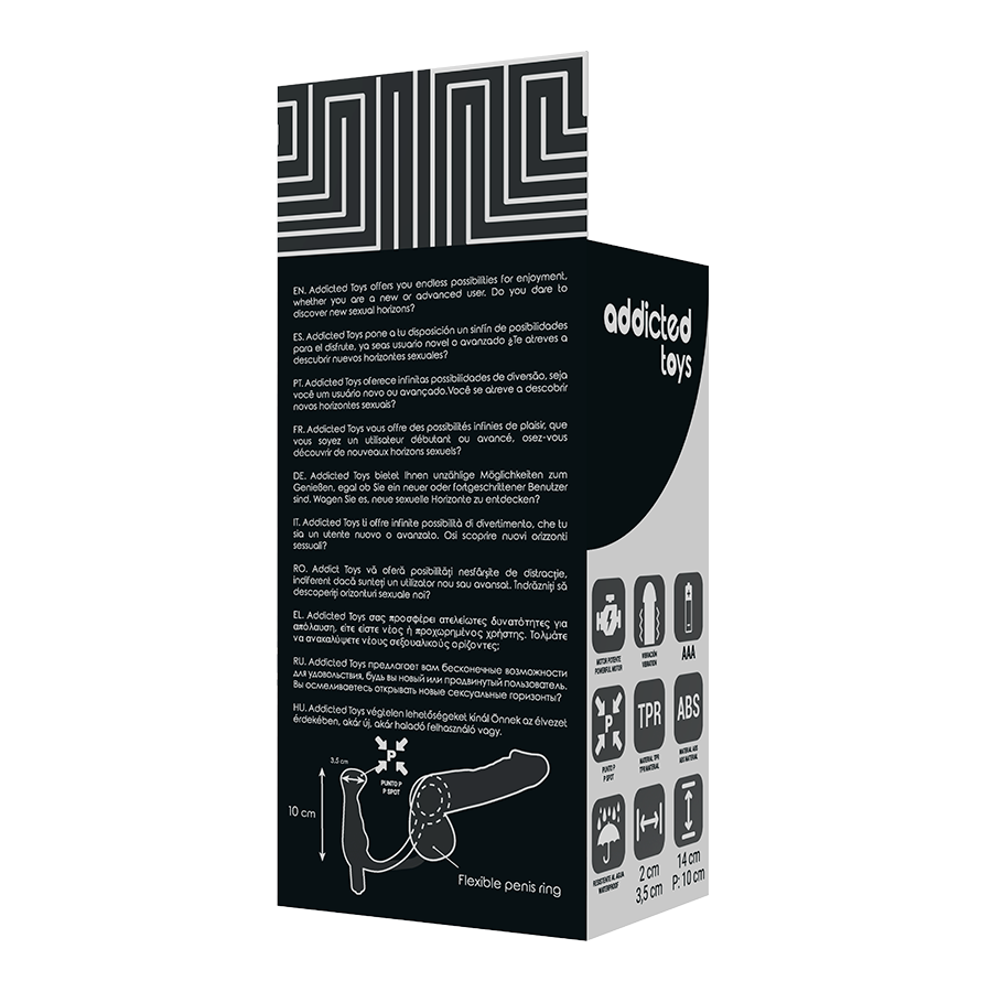 ADDICTED TOYS - VIBRADOR PROSTÁTICO NEGRO 10 CM ADDICTED TOYS