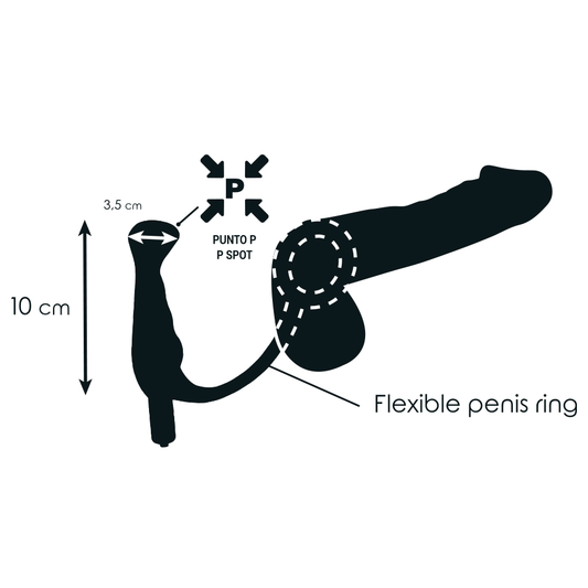 ADDICTED TOYS - VIBRADOR PROSTÁTICO NEGRO 10 CM ADDICTED TOYS