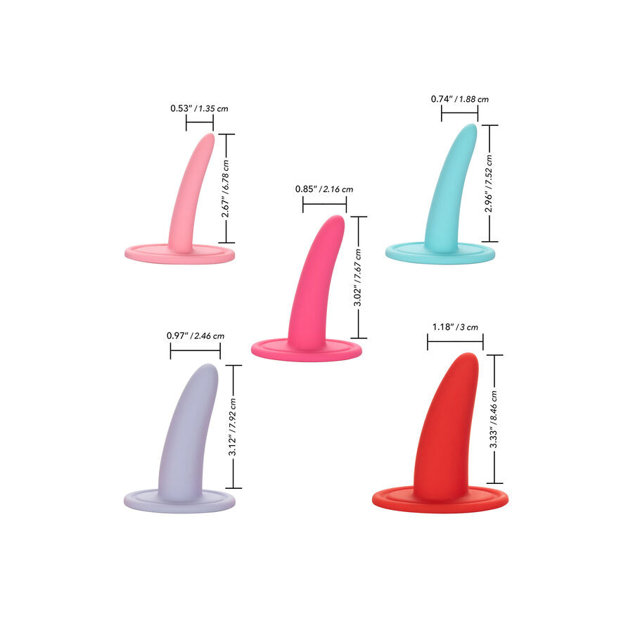 CALEXOTICS - KIT 5PC DILATADORES VAGINALES O ANALES MULTICOLOR CALEXOTICS