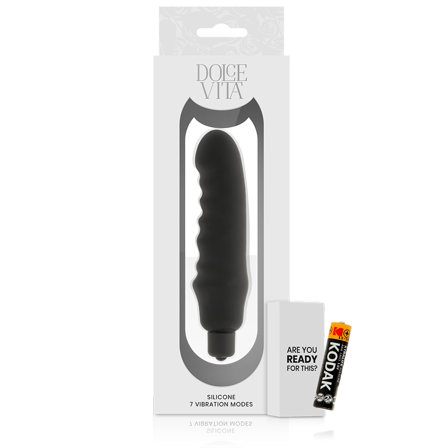 DOLCE VITA - GENIUS VIBRADOR SILICONA NEGRO DOLCE VITA