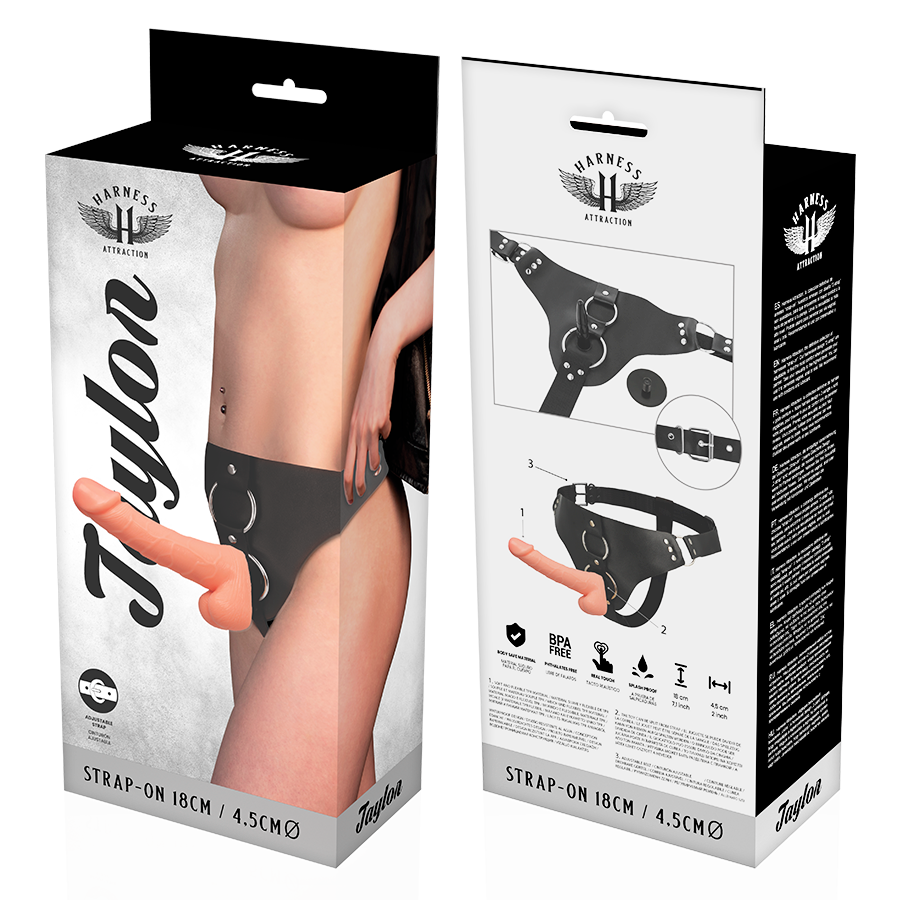 HARNESS ATTRACTION - ARNÉS  TAYLOR DELUXE 18 CM -O- 4.5 CM HARNESS ATTRACTION