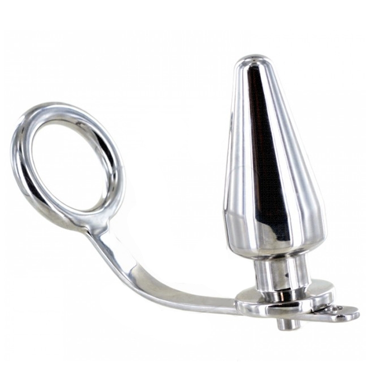 METAL HARD - ANILLO ACERO CON PLUG ANAL 45 X 45MM METAL HARD