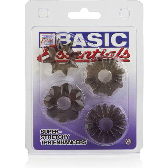 CALEXOTICS - BASIC SET 4 ANILLAS PENE TPR CALEXOTICS