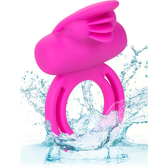 CALEXOTICS - DUAL CLIT FLICKER ENHANCER DOBLE ANILLO VIBRADOR DE SILICONA ROSA CALEXOTICS