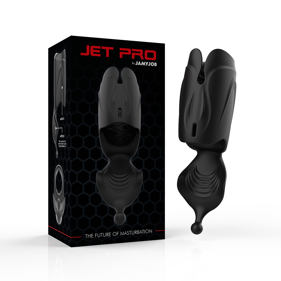 JAMYJOB - MASTURBADOR STROKER VIBRADOR 2 MOTORES JAMYJOB