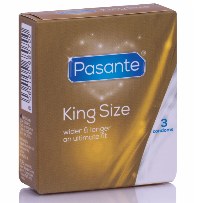 PASANTE - PRESERVATIVOS KING MS LARGOS Y ANCHOS 3 UNIDADES PASANTE